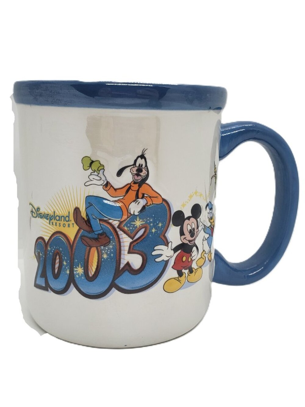 2003 Disneyland Resort Mug Mickey Mouse Goofy Donald Duck Disney Grad Night
